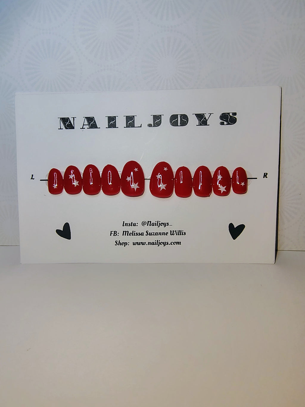 Red Alert Star Press-On Nail Set